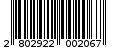 Γραμμωτός κωδικός 2802922002067