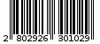 Γραμμωτός κωδικός 2802926301029
