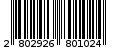 Γραμμωτός κωδικός 2802926801024