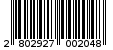Γραμμωτός κωδικός 2802927002048