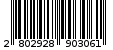 Γραμμωτός κωδικός 2802928903061