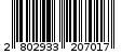 Γραμμωτός κωδικός 2802933207017
