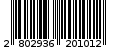 Γραμμωτός κωδικός 2802936201012