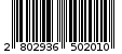 Γραμμωτός κωδικός 2802936502010