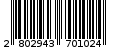 Γραμμωτός κωδικός 2802943701024
