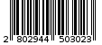 Γραμμωτός κωδικός 2802944503023
