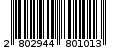 Γραμμωτός κωδικός 2802944801013