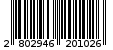 Γραμμωτός κωδικός 2802946201026