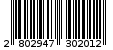 Γραμμωτός κωδικός 2802947302012