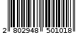 Γραμμωτός κωδικός 2802948501018