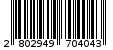 Γραμμωτός κωδικός 2802949704043