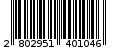 Γραμμωτός κωδικός 2802951401046