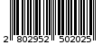 Γραμμωτός κωδικός 2802952502025