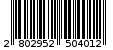 Γραμμωτός κωδικός 2802952504012