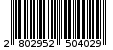 Γραμμωτός κωδικός 2802952504029