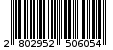 Γραμμωτός κωδικός 2802952506054