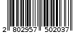 Γραμμωτός κωδικός 2802957502037