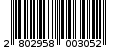 Γραμμωτός κωδικός 2802958003052
