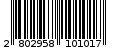 Γραμμωτός κωδικός 2802958101017