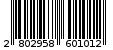 Γραμμωτός κωδικός 2802958601012