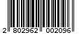Γραμμωτός κωδικός 2802962002096