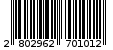 Γραμμωτός κωδικός 2802962701012