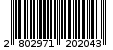 Γραμμωτός κωδικός 2802971202043