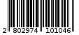 Γραμμωτός κωδικός 2802974101046