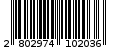 Γραμμωτός κωδικός 2802974102036