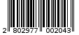 Γραμμωτός κωδικός 2802977002043
