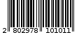 Γραμμωτός κωδικός 2802978101011