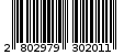 Γραμμωτός κωδικός 2802979302011