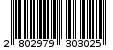 Γραμμωτός κωδικός 2802979303025