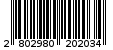 Γραμμωτός κωδικός 2802980202034