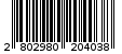 Γραμμωτός κωδικός 2802980204038