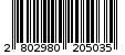 Γραμμωτός κωδικός 2802980205035