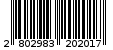 Γραμμωτός κωδικός 2802983202017