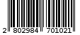 Γραμμωτός κωδικός 2802984701021