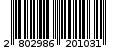 Γραμμωτός κωδικός 2802986201031