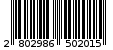 Γραμμωτός κωδικός 2802986502015