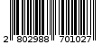 Γραμμωτός κωδικός 2802988701027