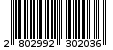 Γραμμωτός κωδικός 2802992302036