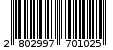 Γραμμωτός κωδικός 2802997701025
