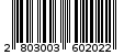 Γραμμωτός κωδικός 2803003602022