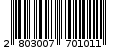 Γραμμωτός κωδικός 2803007701011