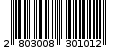Γραμμωτός κωδικός 2803008301012