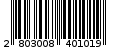 Γραμμωτός κωδικός 2803008401019