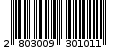Γραμμωτός κωδικός 2803009301011