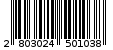 Γραμμωτός κωδικός 2803024501038