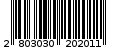 Γραμμωτός κωδικός 2803030202011